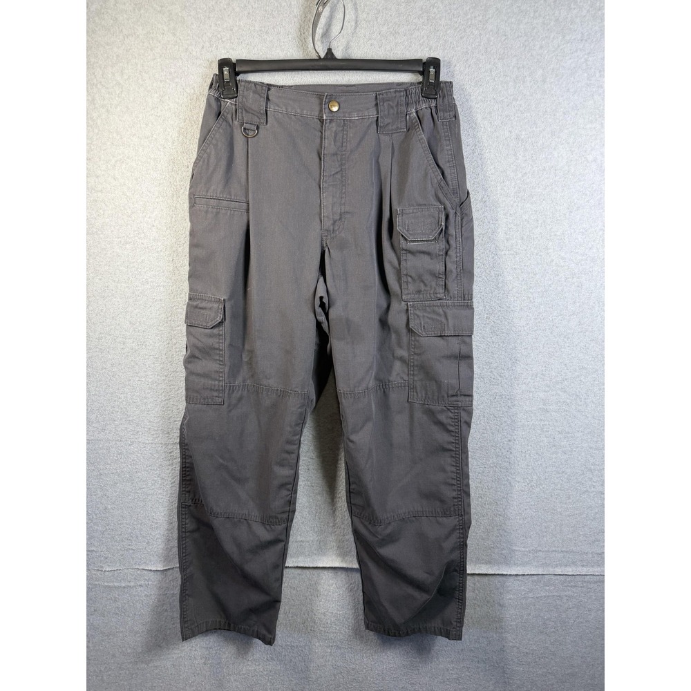 5.11 Tactical Pants Mens 32x30 Gray Cargo Relaxed Fit Elastic Waist Work Outdoor